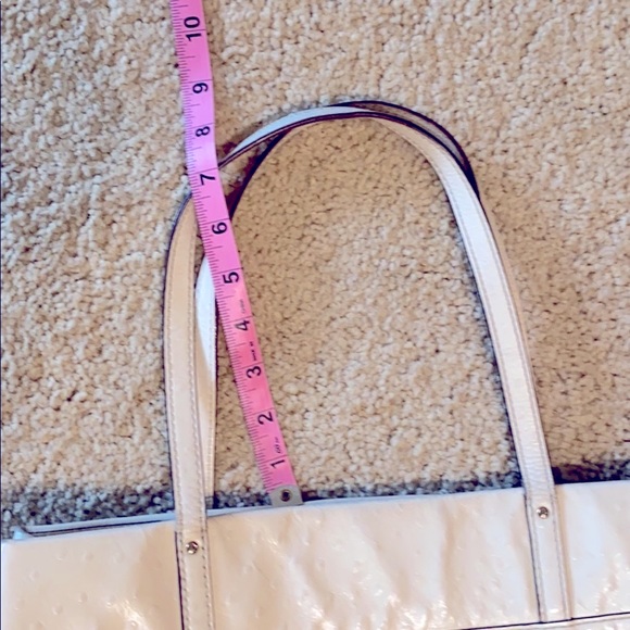 Kate Spade Cream Ostrich Print Leather - Picture 12 of 13